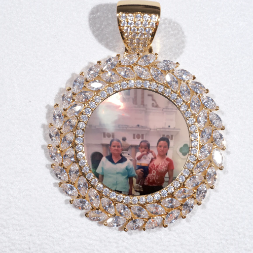 Large 3D Wheat Ear Custom Picture Pendant