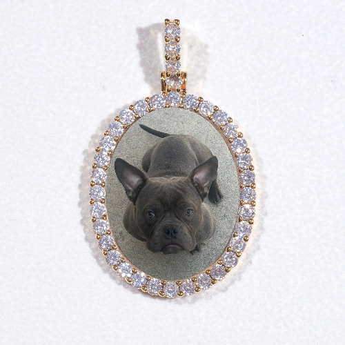3D Oval Custom Picture Pendant