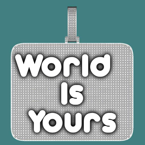 CUSTOM LETTER NECKLACE 3D BIG SQUARE