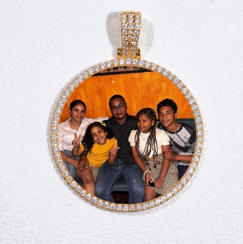 MEDIUM 3D CIRCLE CUSTOM PICTURE PENDANT
