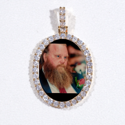 3D Oval Custom Picture Pendant