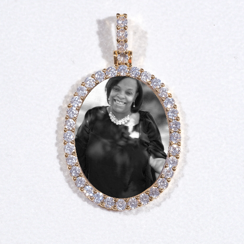 3D Oval Custom Picture Pendant