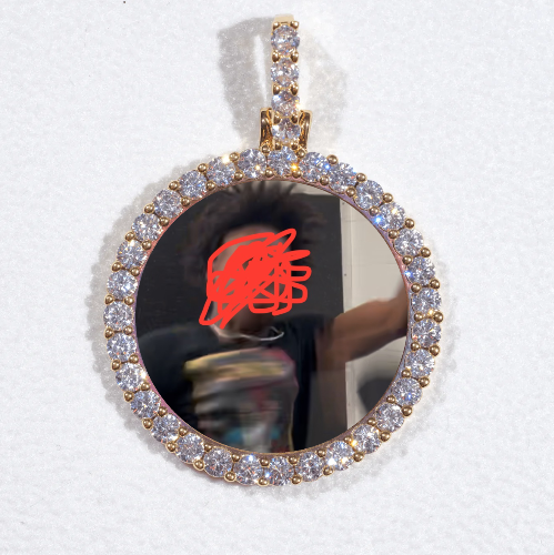 3D CIRCLE CUSTOM PICTURE PENDANT SMALL SIZE
