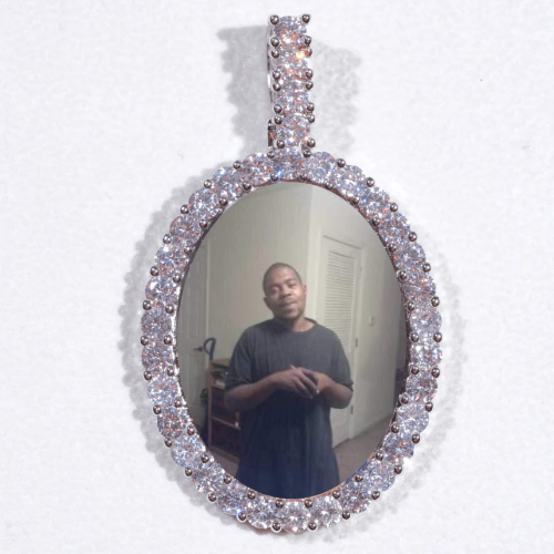 Large 3D Oval Custom Picture Pendant