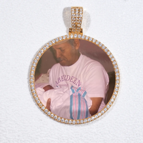 MEDIUM 3D CIRCLE CUSTOM PICTURE PENDANT