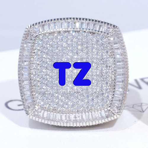 CUSTOM LETTER 3D ICED RING