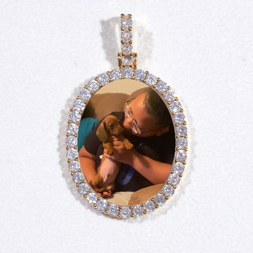 3D Oval Custom Picture Pendant