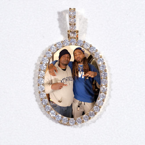 3D Oval Custom Picture Pendant