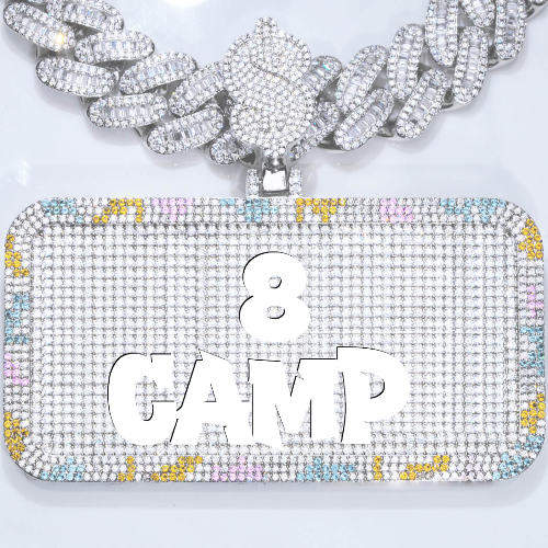 CUSTOM LETTER NECKLACE 3D COLORFUL SQUARE
