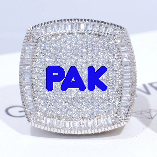 CUSTOM LETTER 3D ICED RING