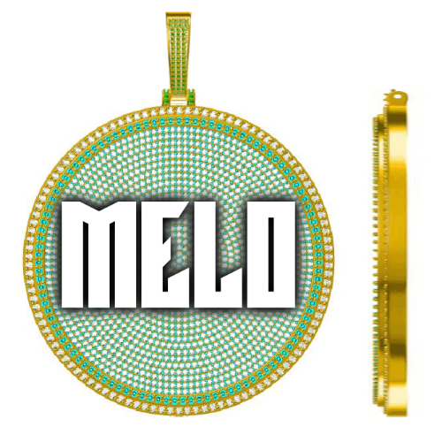 CUSTOM LETTER NECKLACE 3D BIG DISC