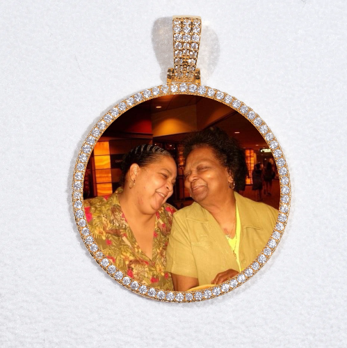 MEDIUM 3D CIRCLE CUSTOM PICTURE PENDANT