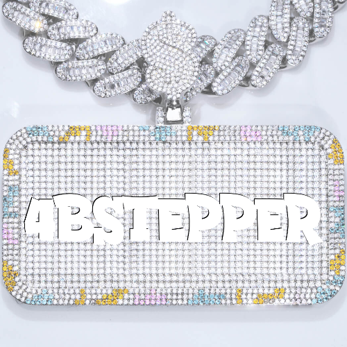 CUSTOM LETTER NECKLACE 3D COLORFUL SQUARE