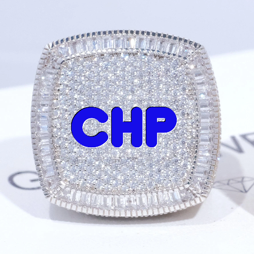 CUSTOM LETTER 3D ICED RING