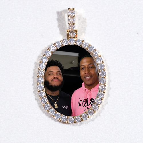 3D Oval Custom Picture Pendant