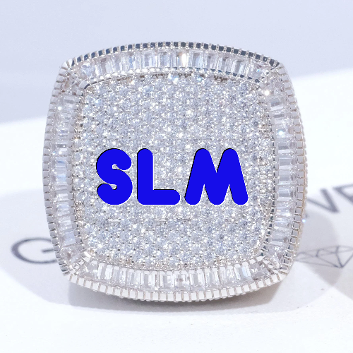 CUSTOM LETTER 3D ICED RING