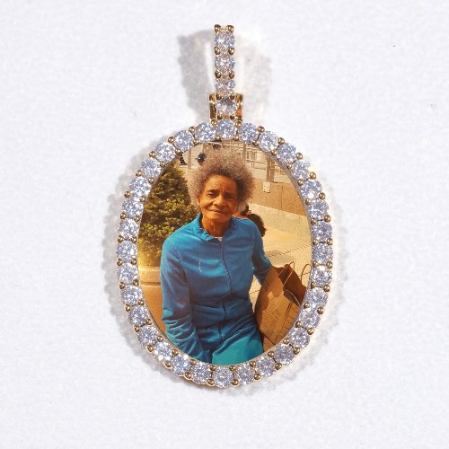3D Oval Custom Picture Pendant