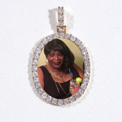 3D Oval Custom Picture Pendant