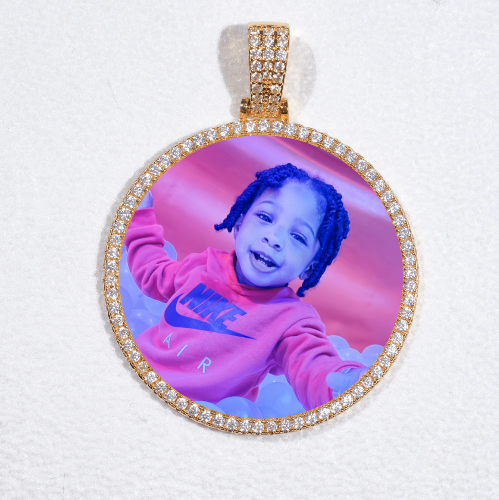 MEDIUM 3D CIRCLE CUSTOM PICTURE PENDANT