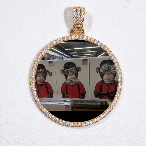 MEDIUM 3D CIRCLE CUSTOM PICTURE PENDANT