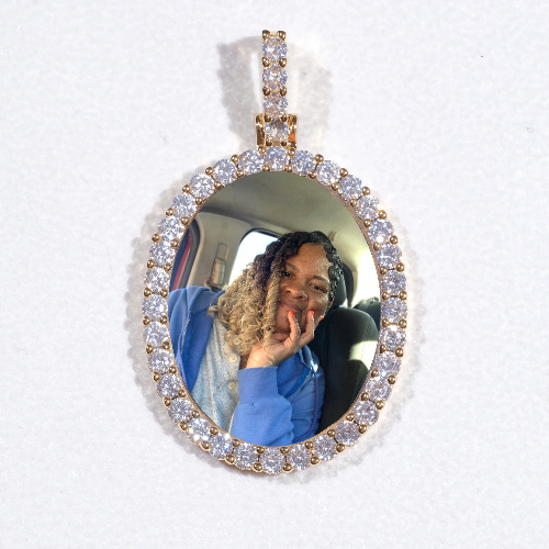3D Oval Custom Picture Pendant