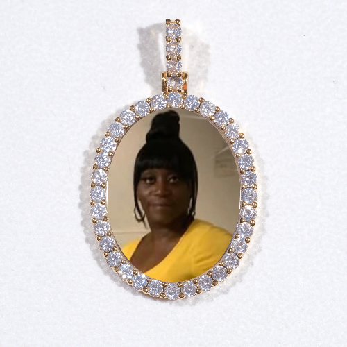 3D Oval Custom Picture Pendant