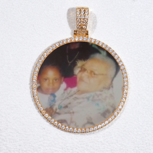 MEDIUM 3D CIRCLE CUSTOM PICTURE PENDANT