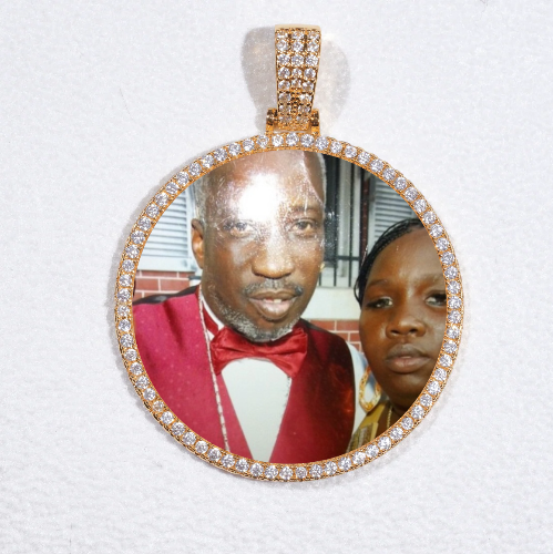 MEDIUM 3D CIRCLE CUSTOM PICTURE PENDANT