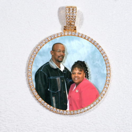MEDIUM 3D CIRCLE CUSTOM PICTURE PENDANT