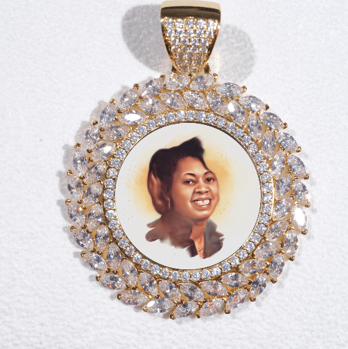 Large 3D Wheat Ear Custom Picture Pendant