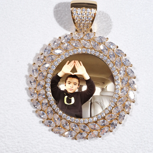 Large 3D Wheat Ear Custom Picture Pendant