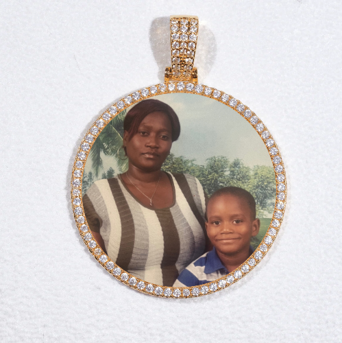 MEDIUM 3D CIRCLE CUSTOM PICTURE PENDANT