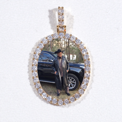 3D Oval Custom Picture Pendant