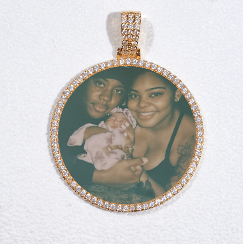 MEDIUM 3D CIRCLE CUSTOM PICTURE PENDANT
