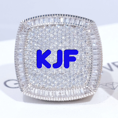 CUSTOM LETTER 3D ICED RING