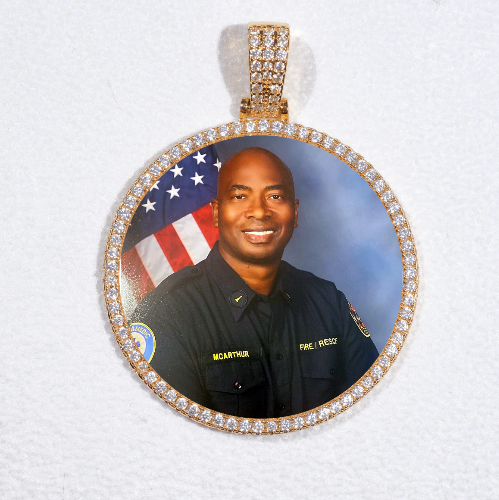 MEDIUM 3D CIRCLE CUSTOM PICTURE PENDANT