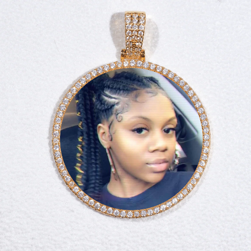 MEDIUM 3D CIRCLE CUSTOM PICTURE PENDANT