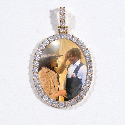 3D Oval Custom Picture Pendant
