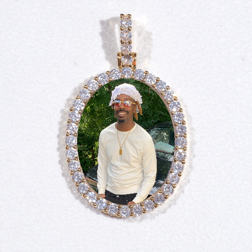 3D Oval Custom Picture Pendant