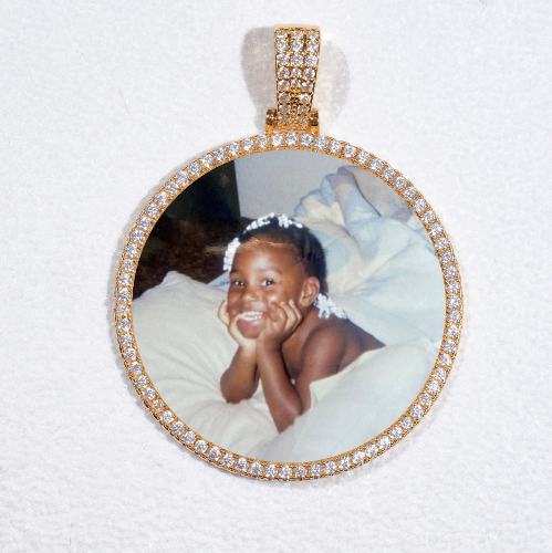 MEDIUM 3D CIRCLE CUSTOM PICTURE PENDANT