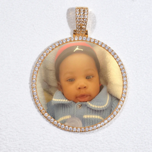 MEDIUM 3D CIRCLE CUSTOM PICTURE PENDANT