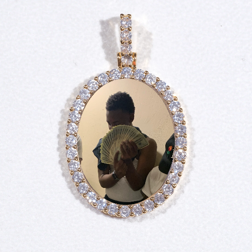 3D Oval Custom Picture Pendant