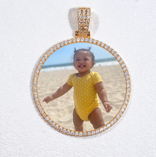 MEDIUM 3D CIRCLE CUSTOM PICTURE PENDANT