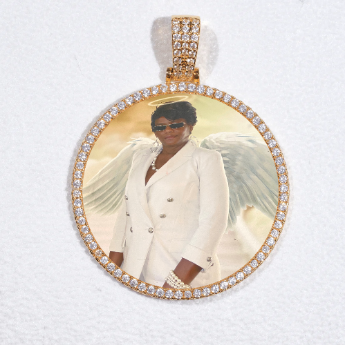 MEDIUM 3D CIRCLE CUSTOM PICTURE PENDANT