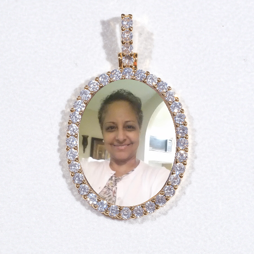 3D Oval Custom Picture Pendant