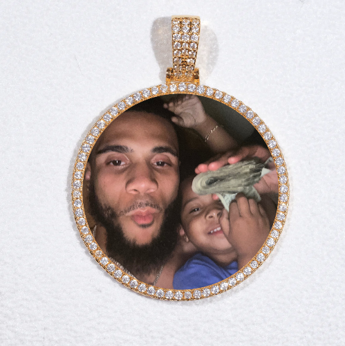 MEDIUM 3D CIRCLE CUSTOM PICTURE PENDANT