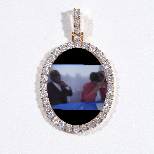 3D Oval Custom Picture Pendant