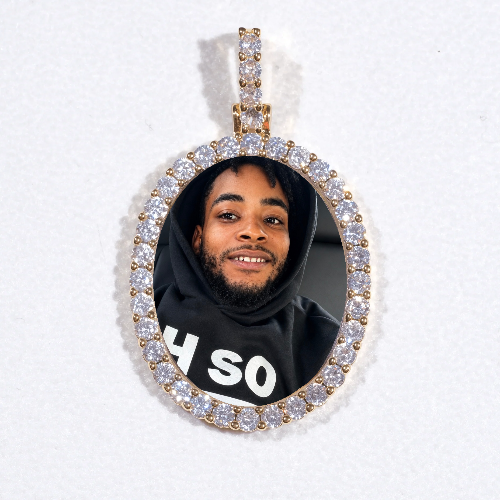 3D Oval Custom Picture Pendant