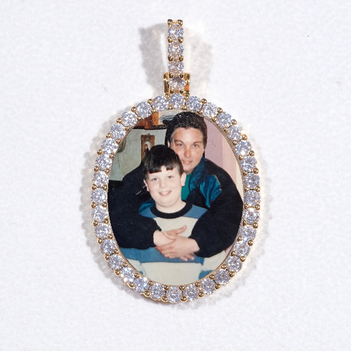 3D Oval Custom Picture Pendant