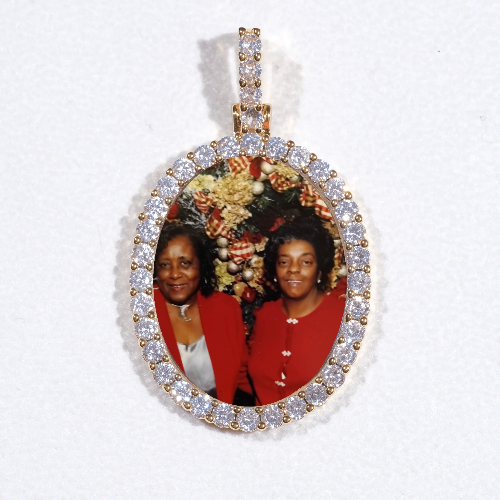 3D Oval Custom Picture Pendant